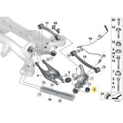 IRP rear wheel carrier trailing arm bushings (aluminium housing with bearing) BMW E8x, E9x, E84(X1)