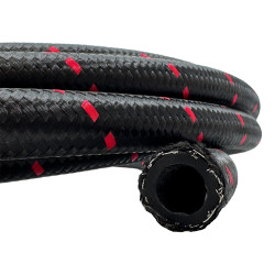 RACES Performance black nylon braided fuel hose - AN6