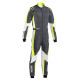 CIK-FIA otroški kombinezon za karting SPARCO Kerb Advanced K48, siva/fluo/rumena