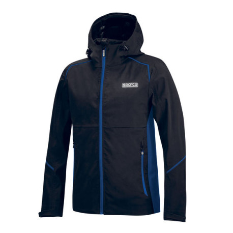Majice s kapuco in jakne Sparco Shell Waterproof Jacket, black/blue | race-shop.si