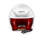 Odprte čelade Čelada Sparco FLUX RJ-I s FIA homologacijo, bela/rdeča | race-shop.si