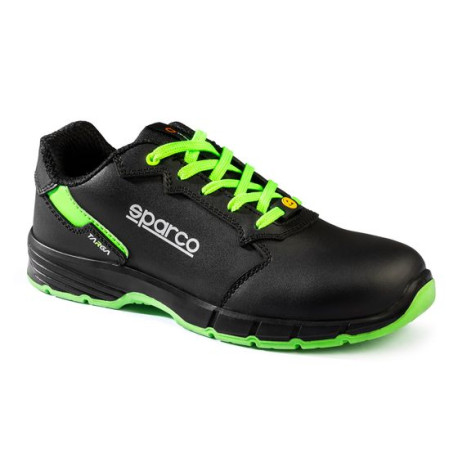 Work shoes Sparco safety shoes TARGA S3S ARTURO, black/fluo green | race-shop.si