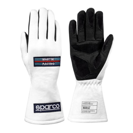 Rokavice Race gloves Sparco MARTINI RACING LAND 2025 with FIA, white | race-shop.si