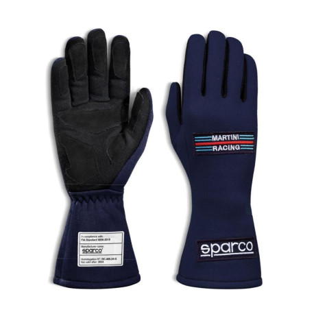 Rokavice Race gloves Sparco MARTINI RACING LAND 2025 with FIA, blue marine | race-shop.si