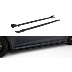 Side Skirts Diffusers Audi RS5 Sportback F5 (Black + Gloss Flaps)