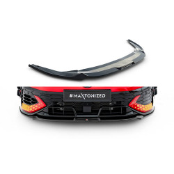 MAXTON DESIGN sprednji splitter za Volkswagen Golf GTI Clubsport Mk8 Facelift, sijajno črna, V3