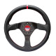 Volani 3-kraki volanski obroč Sparco R383 CHAMPION, 330mm, usnje, 39mm zamik, črna/rdeča | race-shop.si