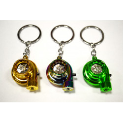 Keychain electronic spinning turbo with LED