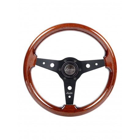 Volani Steering wheel Luisi Montecarlo, 340mm, mahogany, flat | race-shop.si
