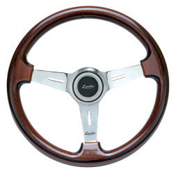 Steering wheel Luisi Montecarlo Classico II, 370mm, mahogany, flat
