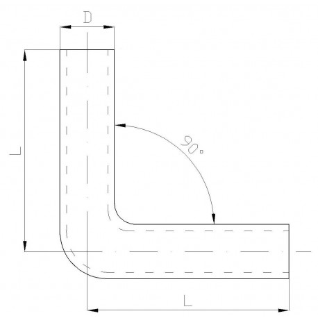Aluminijasta cev 90° Aluminijasta cev - koleno 90°, 20mm (0,80") | race-shop.si