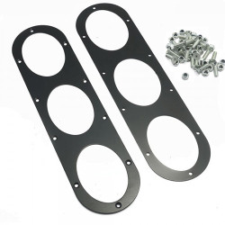 RACES Universal rear bumper air diversion diffuser panel - Black/Silver