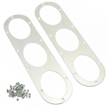 Body kit a vizuálne doplnky RACES Universal rear bumper air diversion diffuser panel - Black/Silver | race-shop.si