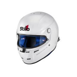 FIA zaprta dirkalna čelada STILO ST5F Composite (HANS), bela z modro notranjostjo