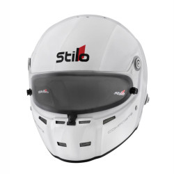 FIA zaprta dirkalna čelada STILO ST5FN Composite (HANS), bela s črno notranjostjo