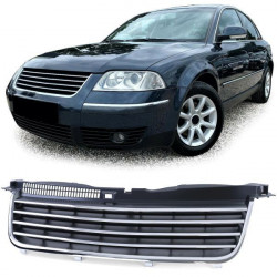 Maska hladilnika (rešetka) brez logotipa kromirane letve za VW Passat 3BG 00-05 POŠKODOVANA