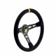 Outlet 3-Kraki volanski obroč OMP RS, 350mm semiš, 72mm POŠKODOVANA | race-shop.si