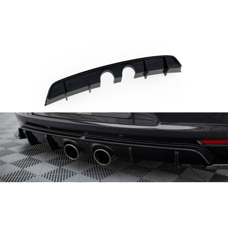 Outlet Zadnji difuzor odbijača V2 Volkswagen Scirocco Mk3 (R32 Exhaust) POŠKODOVANA | race-shop.si