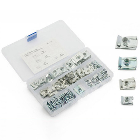 Kompleti tesnilnih podložk, O-obročev, matic RACES set of lug nut spire clips - 50pcs | race-shop.si