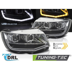 LED HEADLIGHTS TUBE LIGHT CHROME DRL SEQ fits VW T6 15-19