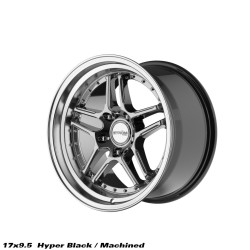 STROM DS-05 wheel 17x9.5 5x120 72.6 ET15, Hyper Black / Polished Dish