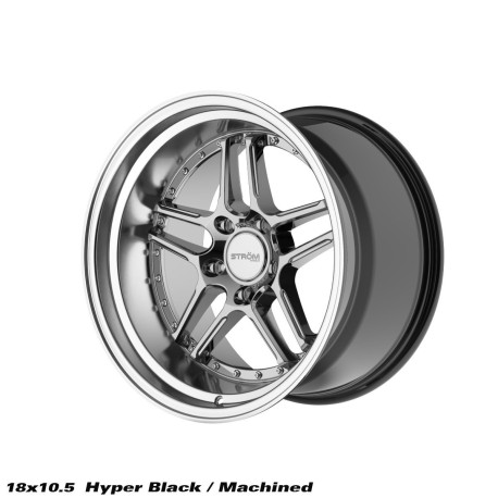 ALU disky STROM STROM DS-05 wheel 18x10.5 5x120 72.6 ET10, Hyper Black / Polished Dish | race-shop.si