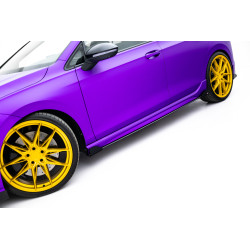 MAXTON DESIGN Street Pro difuzorji stranskih pragov + flapsi za Volkswagen Golf R Mk8 / Mk8 Facelift, črno-rdeča