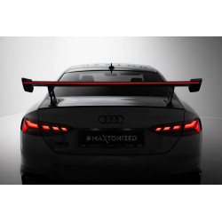 Carbon Spoiler With External Brackets Uprights V2 + LED Audi A5 / A5 S-Line / S5 / RS5 Coupe F5 / F5 Facelift