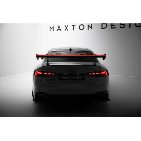 Body kit a vizuálne doplnky Carbon Spoiler With Upper Swan Mounting + LED Audi A5 / A5 S-Line / S5 / RS5 Coupe F5 / F5 Facelift | race-shop.si