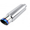Muffler RACES BURN 89mm, inlet 3" (76mm)