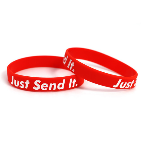 Rubber wrist band Just Send it wristband (Red) | race-shop.si