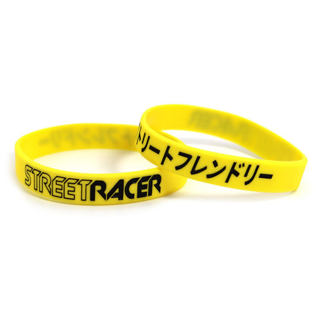 Rubber wrist band Street Racer wristband (Yellow) | race-shop.si