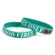 Rubber wrist band Good Vibes Only wristband (Mint) | race-shop.si