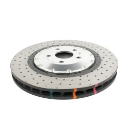 DBA 5000 series Crossed Drilled & Dimpled Silver Hat DBA53932SLVXD (2 pcs)
