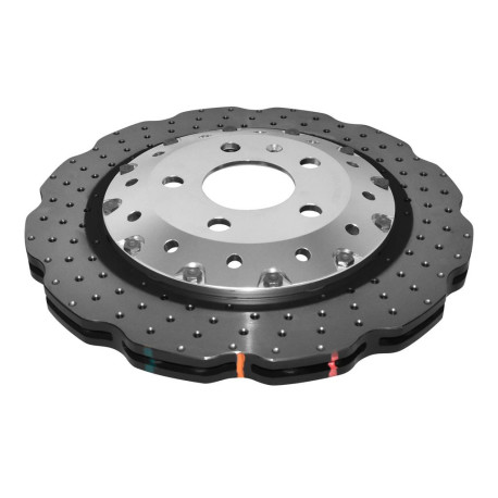 Zavorne ploščice DBA DBA 5000 series Crossed Drilled & Dimpled Silver Hat DBA52834WSLVXD (2 pcs) | race-shop.si