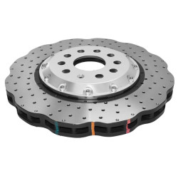 DBA 5000 series Crossed Drilled & Dimpled Silver Hat DBA52830WSLVXD (2 pcs)