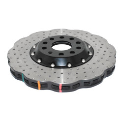DBA 5000 series Crossed Drilled & Dimpled Black Hat DBA52808WBLKXD (2 pcs)