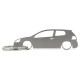 Car-Shapes keychains VW Volkswagen Golf MK5 3d stainless steel keychain | race-shop.si