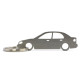 Car-Shapes keychains Daewoo Lanos sedan stainless steel keychain | race-shop.si