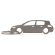 Car-Shapes keychains Renault Megane 2gen 5d stainless steel keychain | race-shop.si
