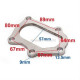 Prirobnice Exhaust flange to turbocharger Subaru TD04 | race-shop.si