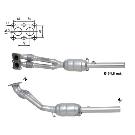Direc fit CAT in DPF Magnaflow Magnaflow Catalytic Converter for AUDI SEAT | race-shop.si