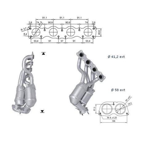 Direc fit CAT in DPF Magnaflow Magnaflow Catalytic Converter for BMW | race-shop.si