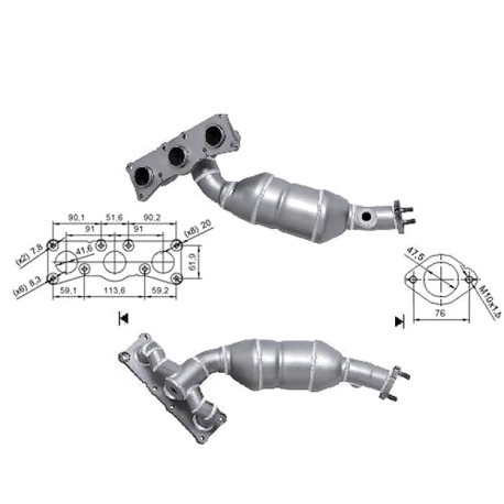 Direc fit CAT in DPF Magnaflow Magnaflow Catalytic Converter for BMW | race-shop.si