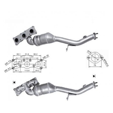 Direc fit CAT in DPF Magnaflow Magnaflow Catalytic Converter for BMW | race-shop.si
