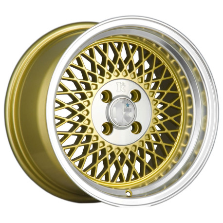 Klutch wheels Klutch SL1 15x8,5 ET17 4x100 Gold w/ Machined Lip | race-shop.si
