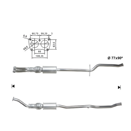 Direc fit CAT in DPF Magnaflow Magnaflow Catalytic Converter for CITROËN | race-shop.si