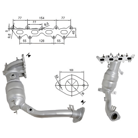 Direc fit CAT in DPF Magnaflow Magnaflow Catalytic Converter for FIAT | race-shop.si