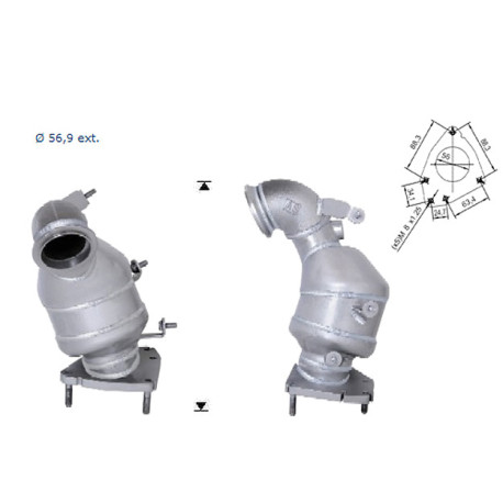 Direc fit CAT in DPF Magnaflow Magnaflow Catalytic Converter for FIAT | race-shop.si