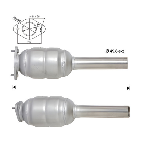Direc fit CAT in DPF Magnaflow Magnaflow Catalytic Converter for FIAT | race-shop.si